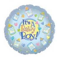 9 inch Foil Stick Balloon > It's a Boy