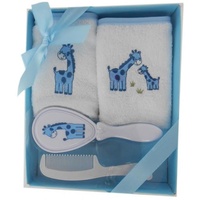 Gift 4 Piece Brush and Combe Set, Colour - Blue