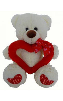 AA Valentine white Smitten Bear 22cm