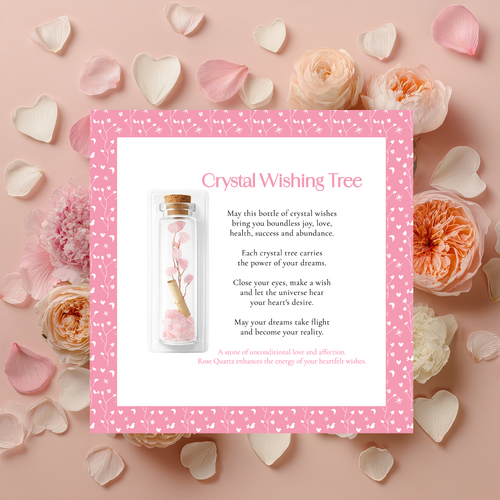 Crystal Wishing Tree - Rose Quartz